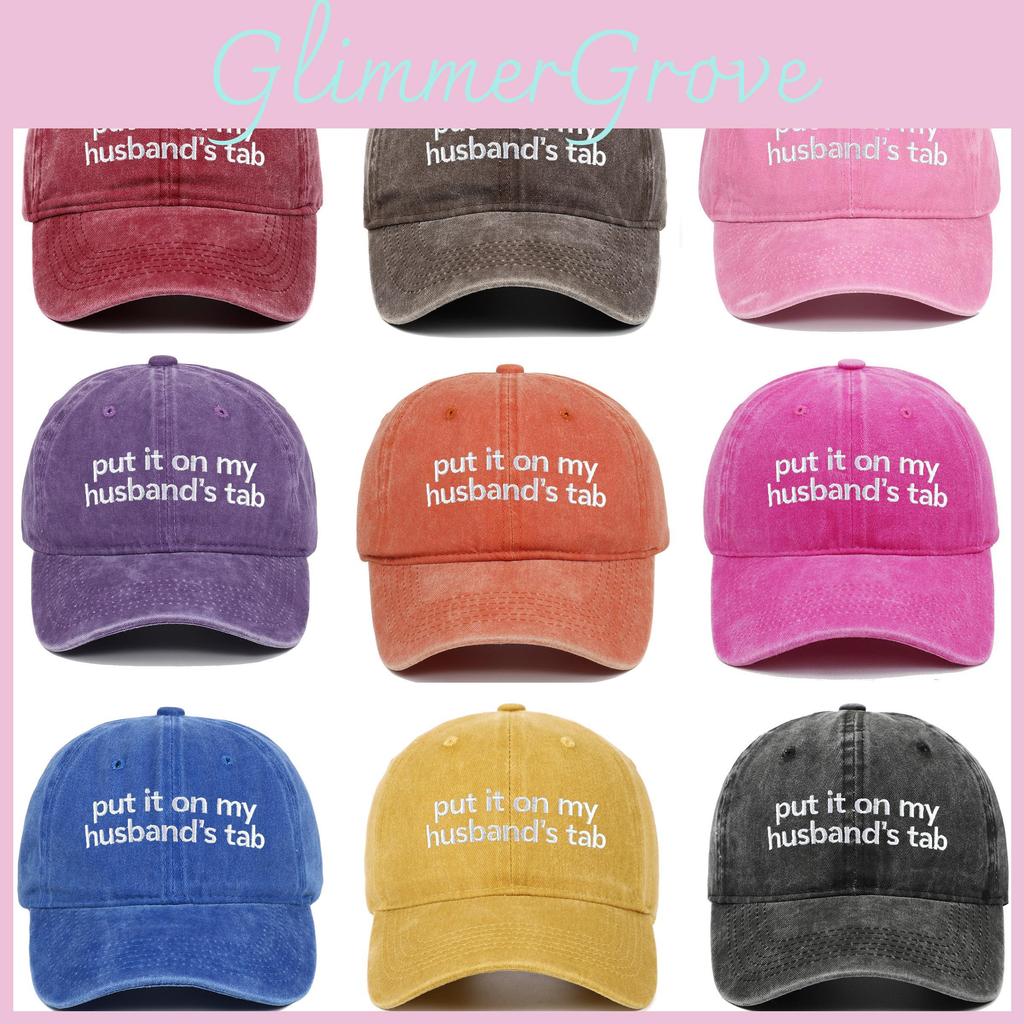 Put It On My Tab Retro Style Cotton Baseball Hat With Adjustable Fit For Spring Fall