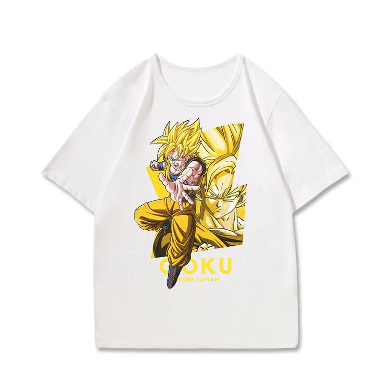 2026 Dragon Ball Joint Short-sleeved T-shirt Unisex's and Women's Dragon Ball Super Clothes Pure Cotton Comfortable and Casual