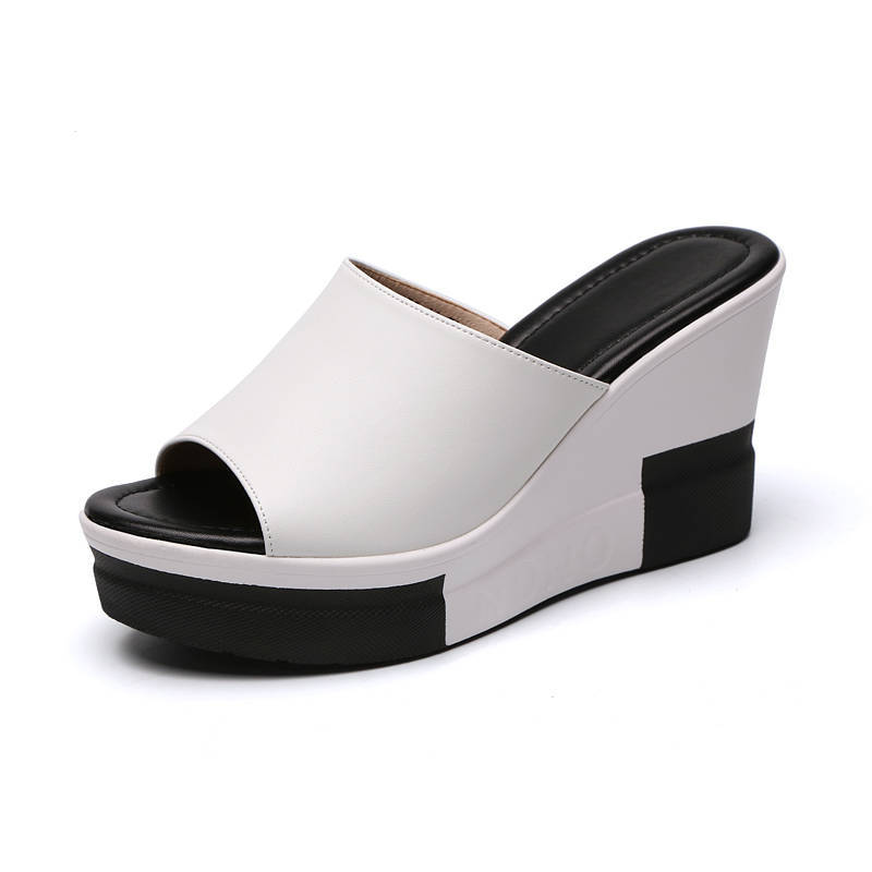Bestellen Sie eine Nummer größer Damenmode Sandalen Casual Plateau Sandalen Sommer Hausschuhe