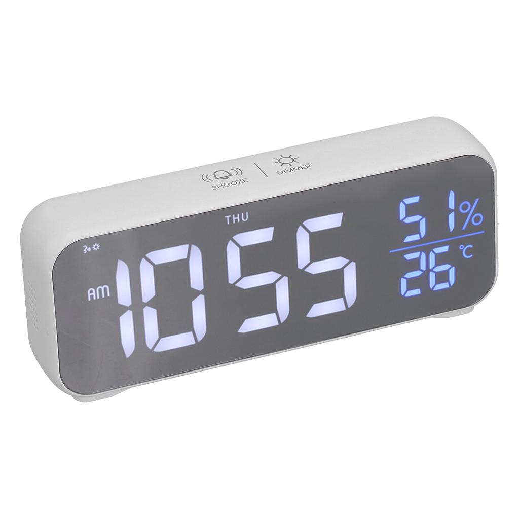 Digital Alarm Clock LED Digital Music Alarm Clock USB Charging Electronic Clock Temperature Display