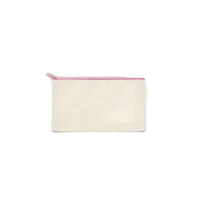 3/5/10 Pcs/Lot Student School Canvas Zipper Storage Bags DIY Blank Craft Cosmetic Ziplock Cotton Pouches for Pencil 21x12cm