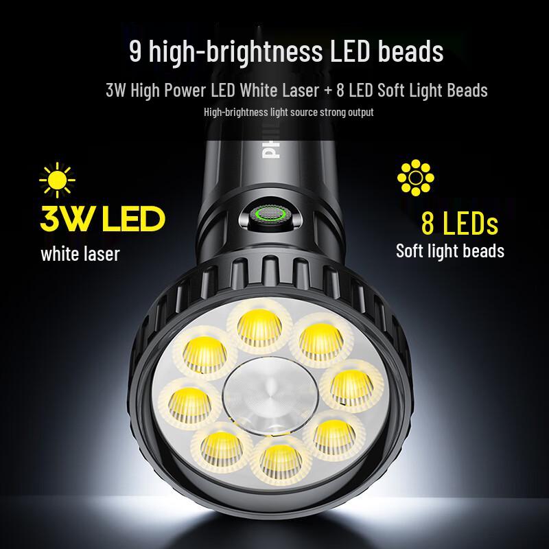Philips SFL1252/93 Rechargeable Outdoor LED Flashlight
