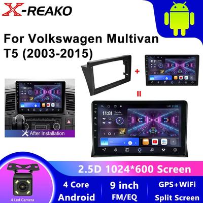 Android For Volkswagen Multivan T5 2003 2004 -2015 Car Radio Navigation Multimedia Player Stereo GPS WiFi DSP Carplay+Auto