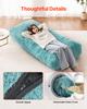 VEVOR Bean Bag Chair Giant BeanBag Chair with Removable & Washable Cover Fluffy Plush & High-Density Foam Ideal for Living Room
