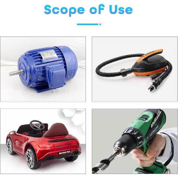 PWM DC Motor Speed Controller, DC 9V-60V & 10A Rated Brush Motor Stepless Speed Controller with Forward-Brake-Reverse Switch & Ajustable