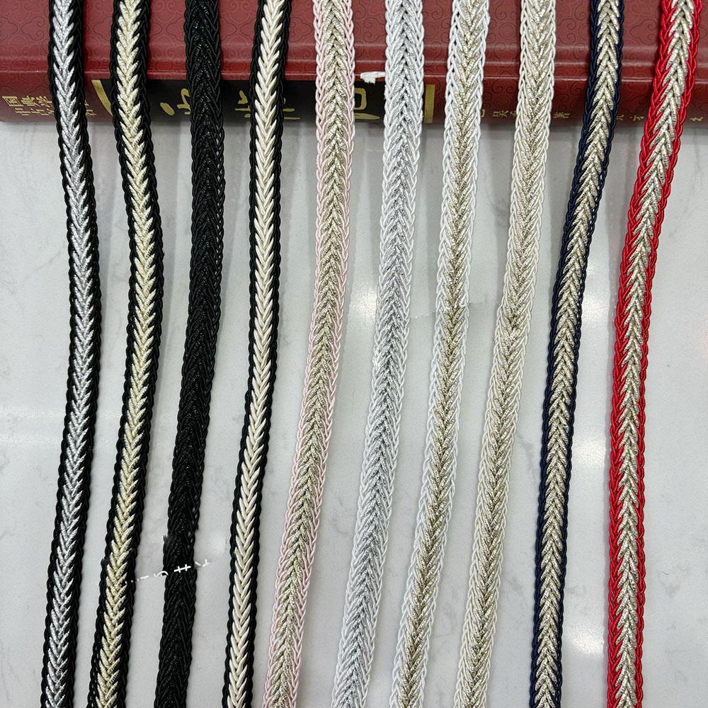 5 meters/16.4ft each pack Braided Lace Trims red gold Ribbons Decorative Fabric Edge for Dress bras Sewing DIY Craft Wedding Garment Embellishment