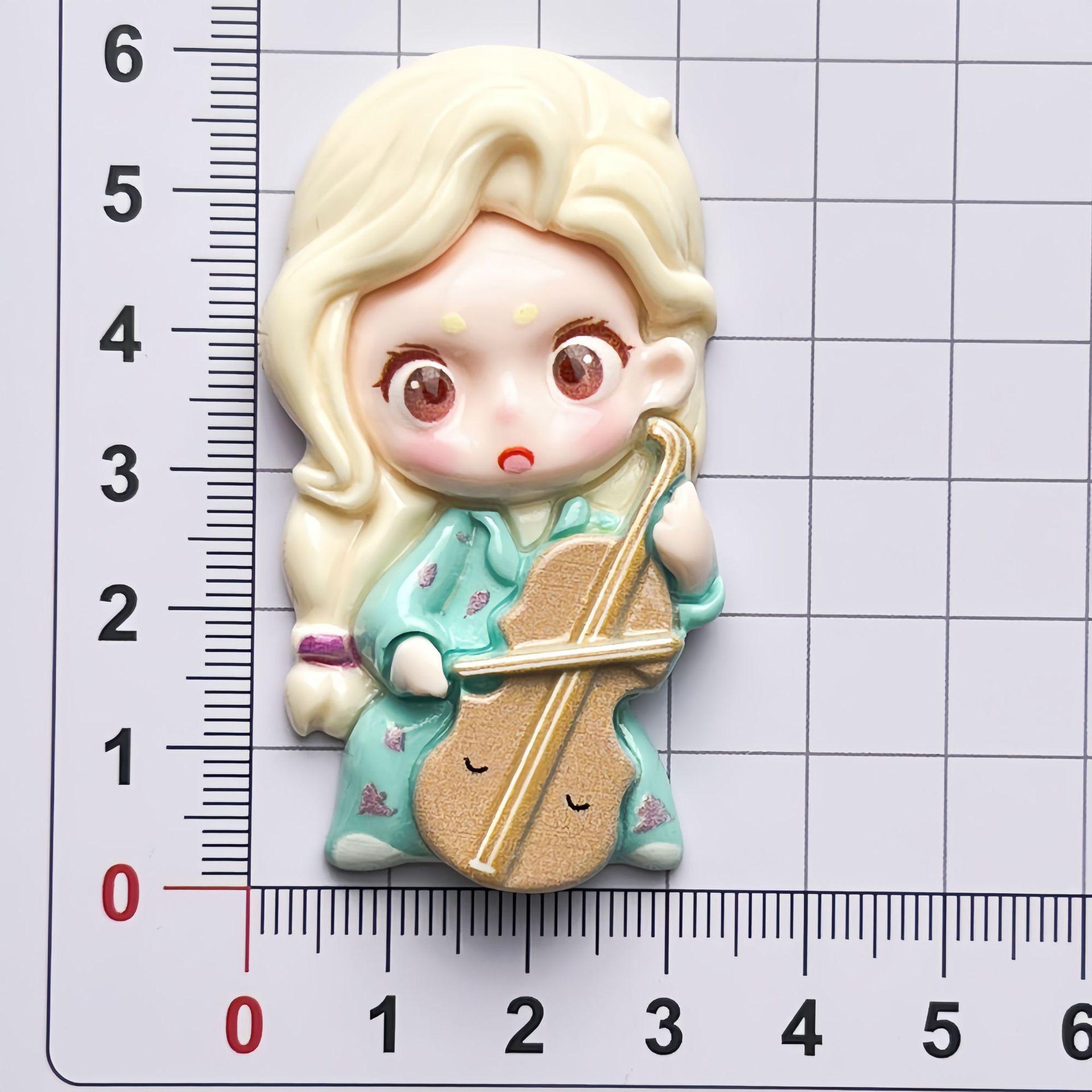 Glossy Music Party Girl DIY Resin Phone Case & Keychain Stickers