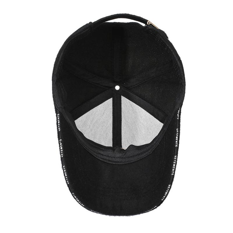 Autumn Winter Woolen Baseball Cap Embroidered Letter Cap Men's Thick Warm Cap