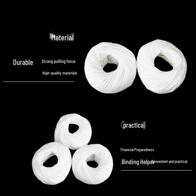 COUVEZI White Cotton Financial Binding Thread - 20 Rolls