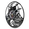 Drummers Personalized Drum Wall Clock Music Instrument Drum Kit Wall Decor Vinyl Record Wall Clock Music Lover Drummers Gift