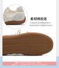 Double lace contrasting color spliced women's shoes: Spring and summer retro casual shoes, fashionable sports and training shoes