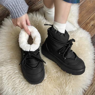 Leather Bundle Socks Piled Warm Snow Boots Winter New Heightened Thick-soled Casual Cotton Boots