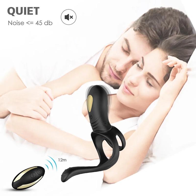 Penisring Vibrierender Klitorisstimulator G-Punkt-Massagegerät Verzögerung der Ejakulation Vagina Orgasmus Massageador Anal Vibrator Produkt für Erwachsene