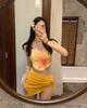 European and American Sexy Tube Top Internet Celebrities Pure Desire Bikini Women Small Breasts Gather White Three-piece Hot Spring Vacation Swimsuit