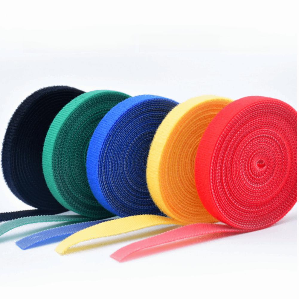 10M/Roll Double Side Hook and Loop Tape 10/12/14.5/20mm Green Garden Tape  Cable Management
