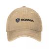 Schwedische Saab Scania Baseballkappen Vintage Used Baumwolle Kopfbedeckung Unisex Outdoor Laufen Golfkappen Mütze