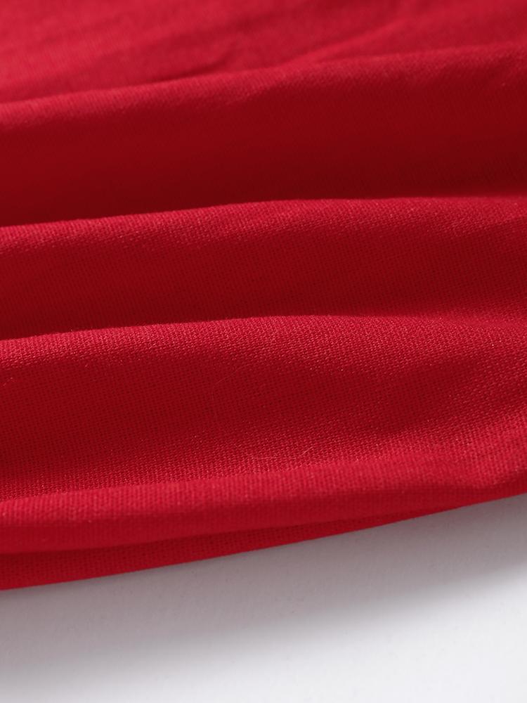 Красная вышивка в форме рыбы Женские платья свободный бретель без рукавов спинки — фото 10