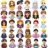 Fairy Tale Princess Girl Belle Beast Cinderalla Anna Olivia Model Figure Blocks Construction Building Bricks Toys For Children