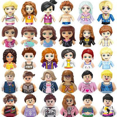 Non-Toxic Fairy Tale Princess Children Belle Beast Cinderalla Anna Olivia Model Figure Blocks Construction Building Bricks Toys For Children