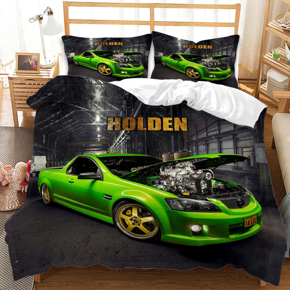 Speed Sports Car Duvet Cover Set King Queen Size 3D Extreme Sports Luxury Motorcycle For Kids Boys Teens Polyester Bedding Set