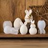 Silikonformer Påskehare Egg Støpeform Sett for Gips Soyavoks Resin Fleksibel Enkel Slipp Håndverksform