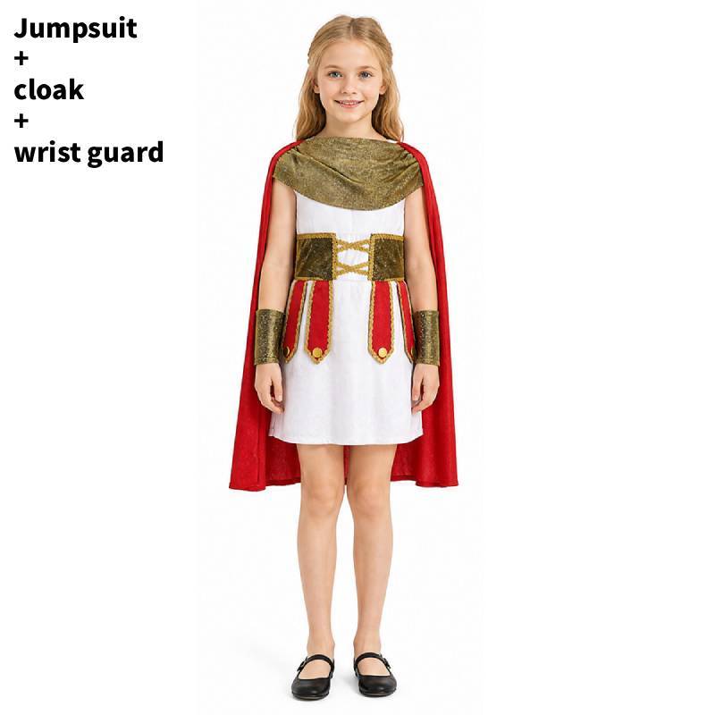 Tema Gioco Costume da Guerriero Romano Per Ragazze Festa Cosplay Performance
