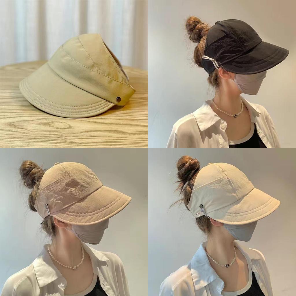 Summer Sun Protection Hat With Curved Brim For Women Casual Outdoor Wear