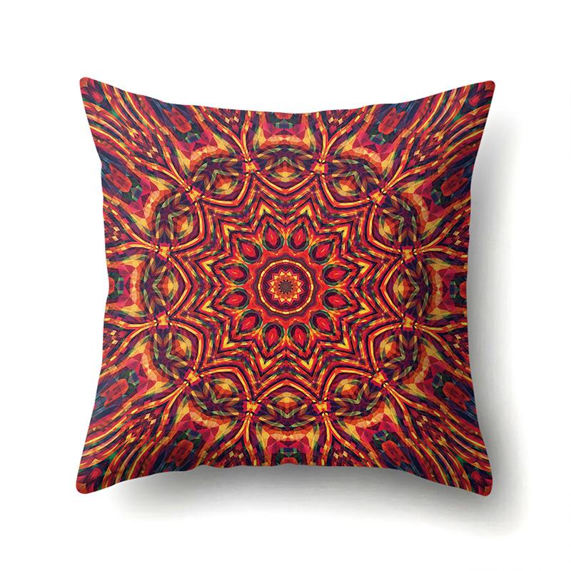 American Retro Ethnic Bohemian Polyester Pillow Case Car Decoration Home Printed Waist Rest Pillow Case