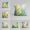 Office Sofa Cushion Cover Plant Leaf Print Luxury Home Decor Cushion Cover