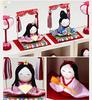 Osaka Choseido Original Hina Doll Compact Mini Hina Doll Name Engraved with Wooden Tag Bonus Crepe Hina Doll Box Decoration Set (Sent Separately)