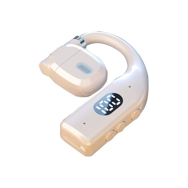 Single Ear Open Ear Earhook Bluetooth 53 Headset Hd Call Hifi Sound Painless Fit Perfect For Driving Running Daily Use