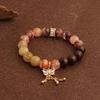 Natural Golden Hair Crystal Garnet Red Glue Flower Crystal Bracelet Lucky Transshipment Wangye Butterfly Bracelet Female Douyin Burst