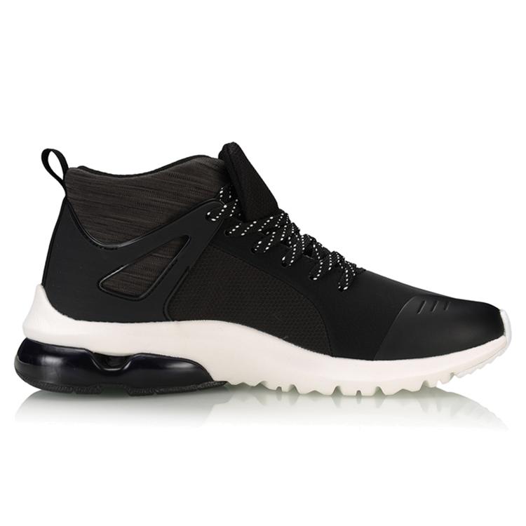 New LiNing Mid Top Running Shoes Women's Black White AGCP288-1