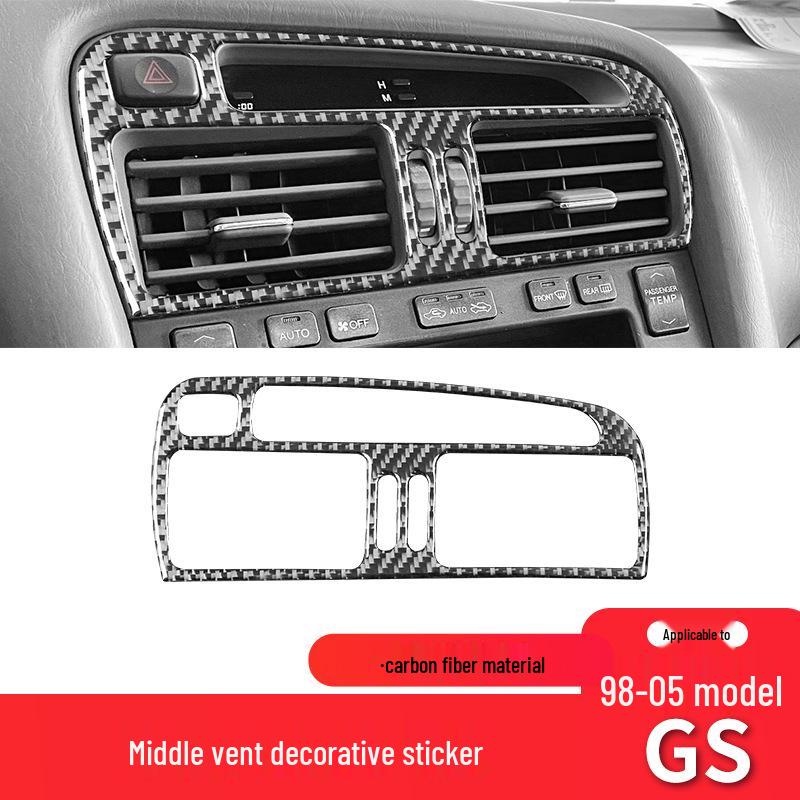 Lexus GS 98-05 Carbon Fiber Interior Center Console Air Vent Panel Sticker