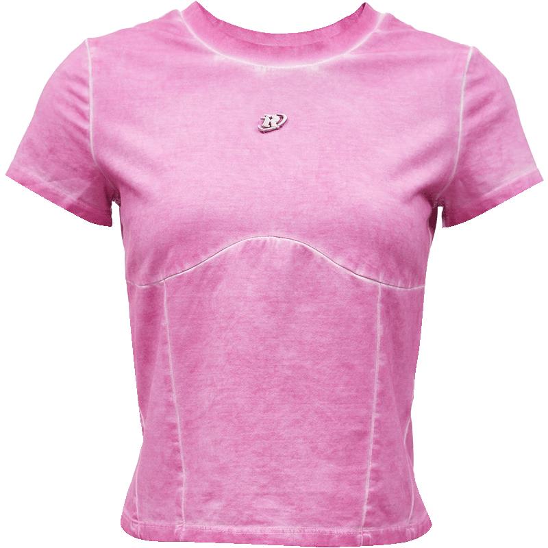 ONLY Women s Washed Round Neck Short Sleeve T-Shirt S