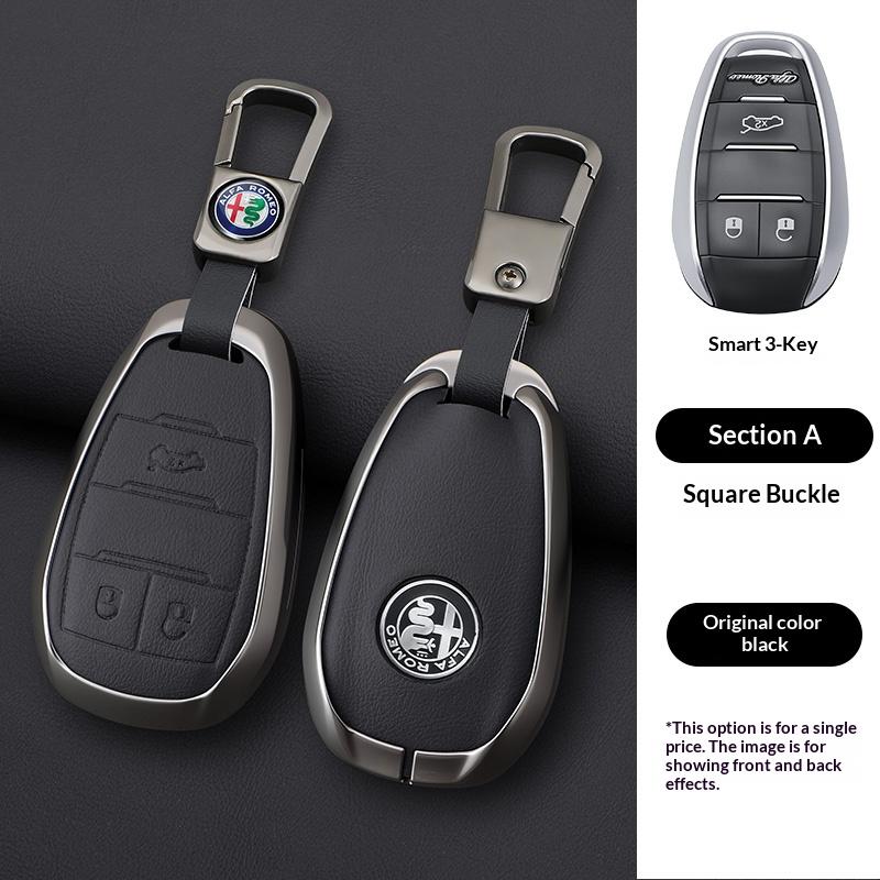 Car Remote Key Case Cover Shell Protector Keyless For Alfa Romeo Giulia 2015 +Stelvio 2016+ Spider Etcetera Car Key Bag Keychain wnp522
