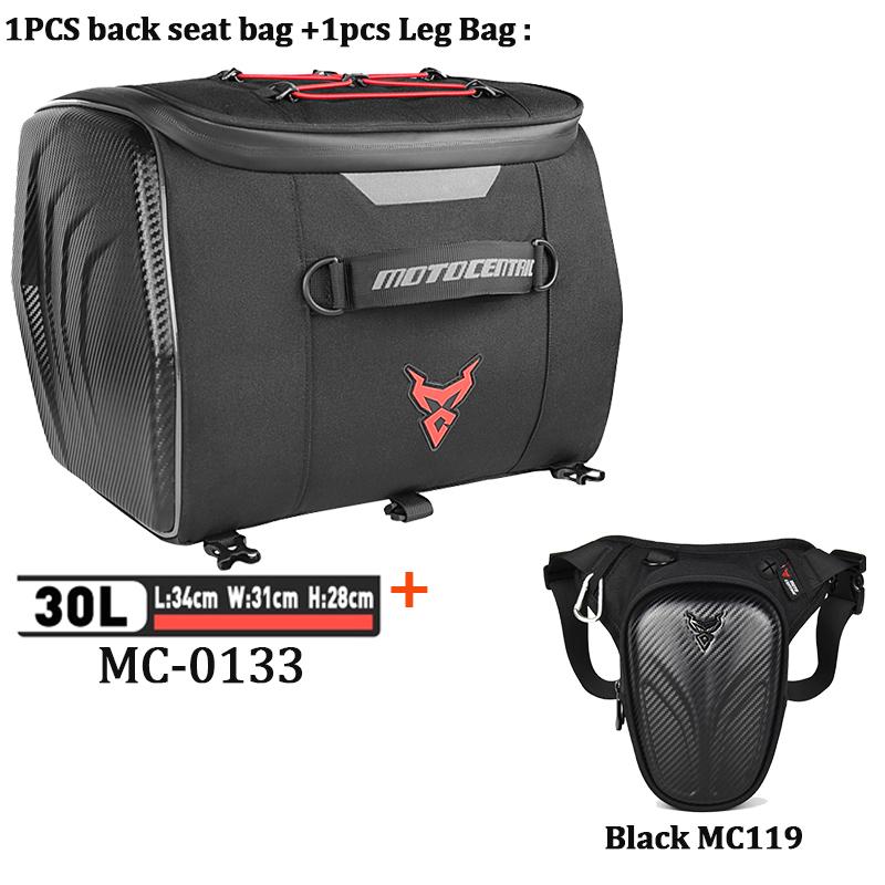 MOTOCENTRIC Waterproof Motorcycle Helmet Bag 37L 30L High Capacity Multi-functional Shoulder Waist Bag Luggage Moto Equipment