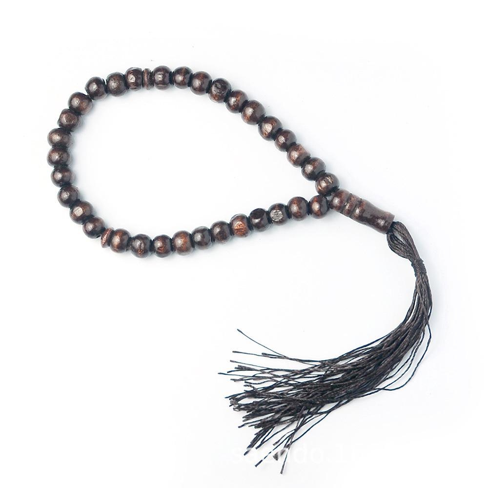 Islamic 8mm 33 Bead Hand-Held Prayer Tasbih Beads - Muslim Hui Worship Jewelry.