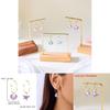 Spring Shell Pearl Drop Earrings For Women With Electroplated Alloy And Natural Elements