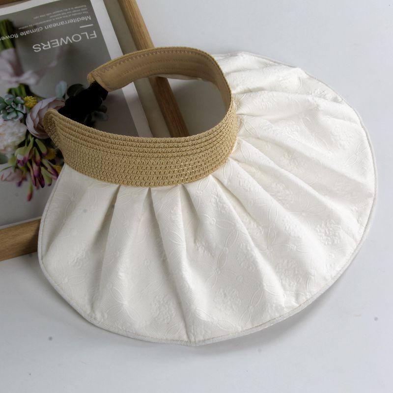 Women's Fashionable Wide Brim Straw Sun Hat – Perfect for Beach and Scenic Spots
