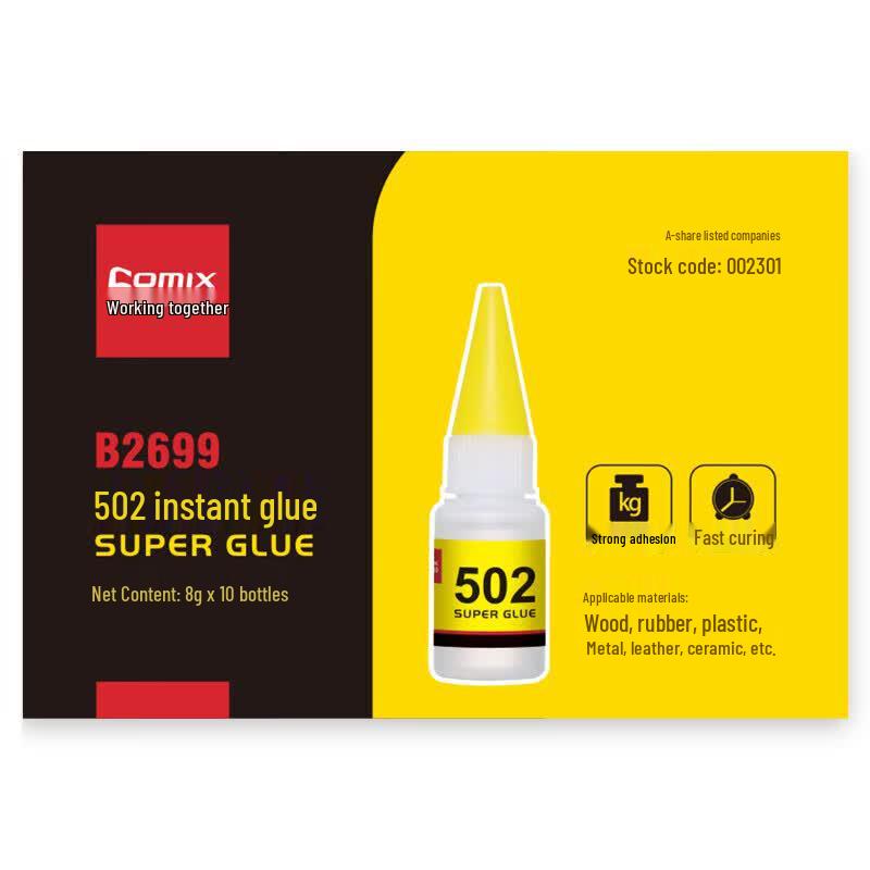 Comix B2699 502 Instant Super Glue, 8g CN plug (adapter included)