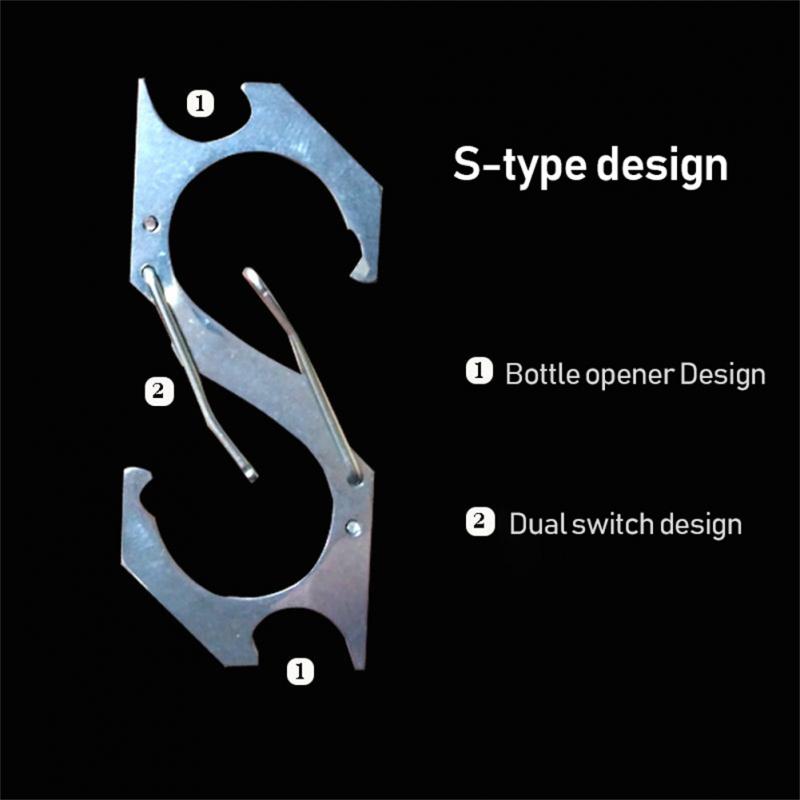 Double Switch Design Multifunctional High Quality Rope Buckle High Quality Steel Safety S Design Stainless Steel Key