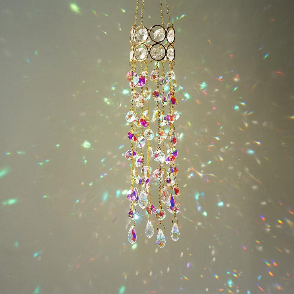 Závěsný Suncatcher Křišťálový Čakrový Parapet Zahradní Dekorace Suncatcher Duhový Výrobce Vitráž Venkovní Dekorace Dárky
