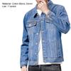 Men Coat Single-breasted Turn-down Collar Denim Cardigan Spring Jacket for Daily Wear