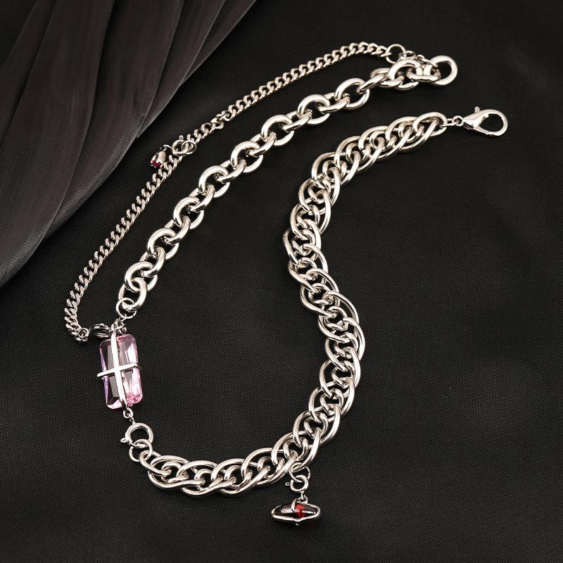 

Titanium Nonmainstream Unique Steel Necklace With Floral And Pearl Elements Ideal For Gifts And Special Occasions