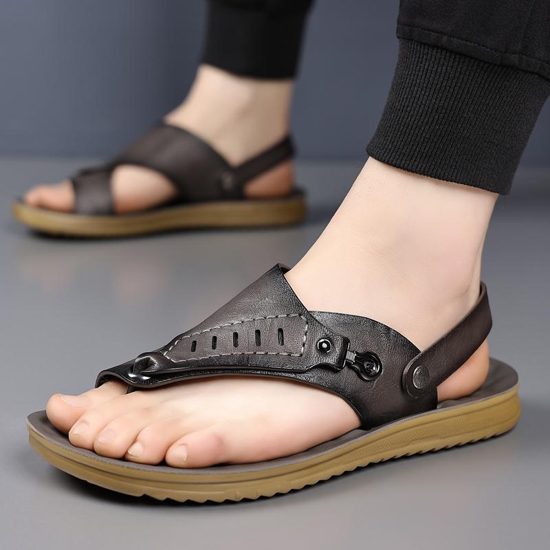 Beach Summer Men's Shoes Classic Style Design for Leisure and Business Daily Office Work Comfortable Outdoor Street Sandal