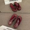 Thick-soled Foot-pinch Flip-flops Shoes Women's Shoes Outer Wear 2025 Spring and Summer New Fashion Heightening French Foot-pinch Cool Slippers