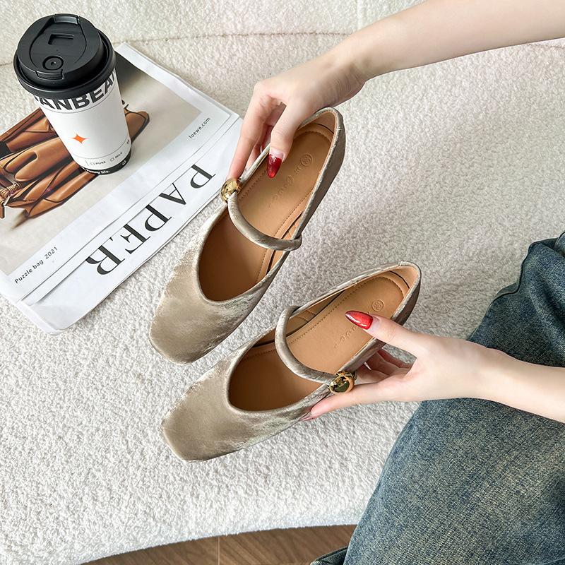 

Женские летние туфли-лодочки с квадратным носком на низком каблуке, балетки с ремешком Мэри Джейн, ретро-кроссовки на низком каблуке 40