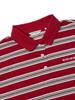 EIDER Ciel Women'S Striped Short Sleeve Polo Shirt_Dark Red