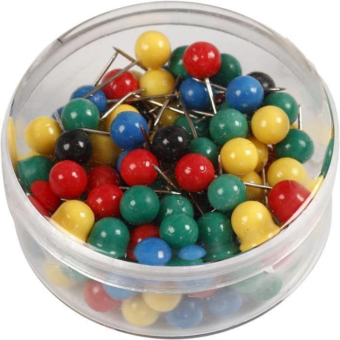 Steel Pins with Colored Plastic Heads. Ref 14250